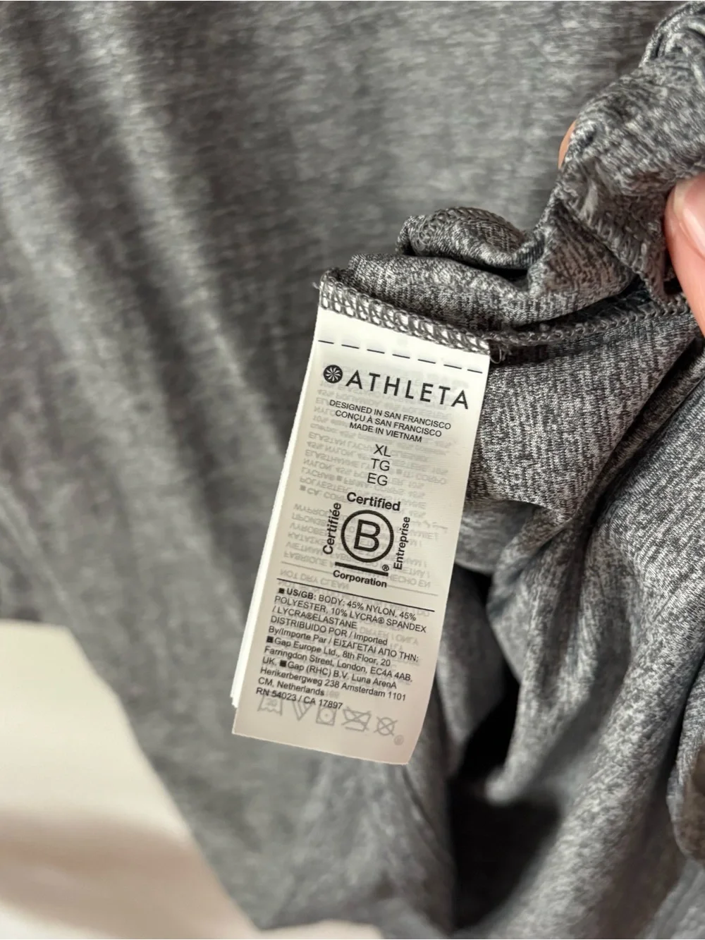 NWT Athleta Women's Pacific Shores Coverup In Heathered Grey Size XL